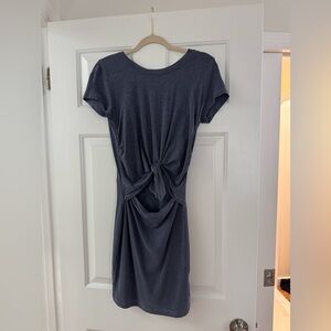 NWT Sundry Stretchy Blue T-Shirt Dress with Cutout